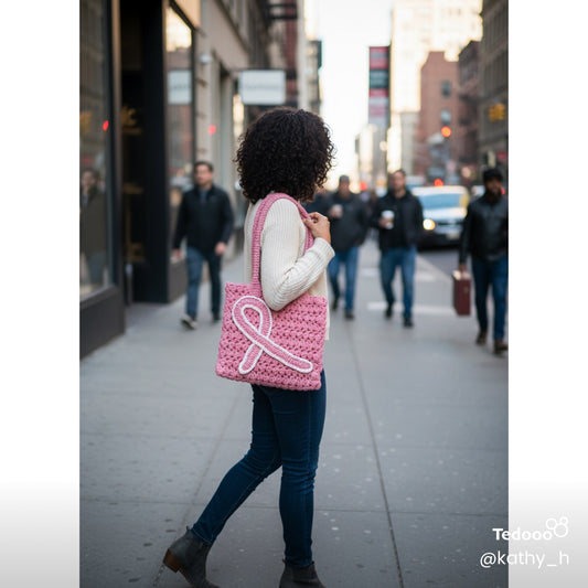 Bag of Hope, Breast Cancer Awareness Purse, Handmade
