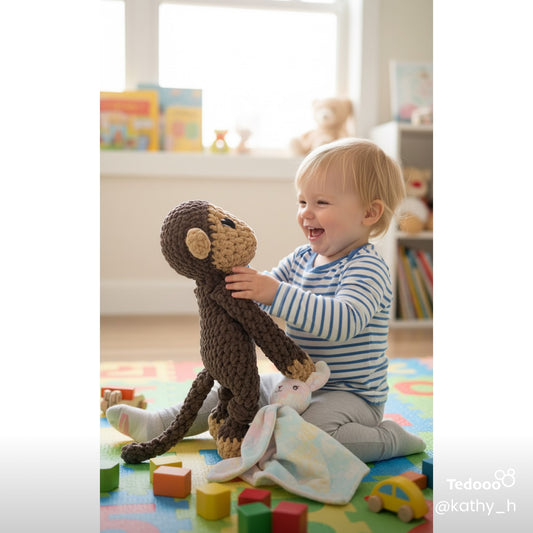 Max the Monkey Lovey Large Crochet