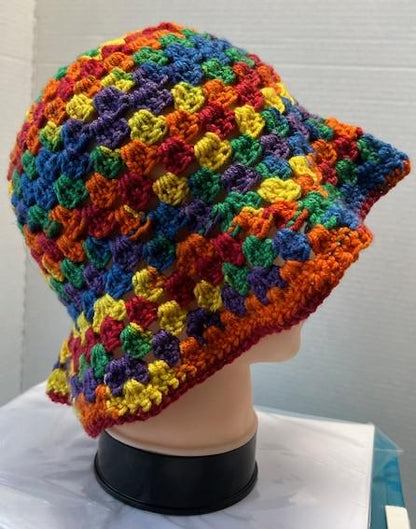 Granny Stitch Bucket Hat HANDMADE CROCHET