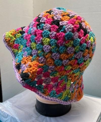 Granny Stitch Bucket Hat HANDMADE CROCHET