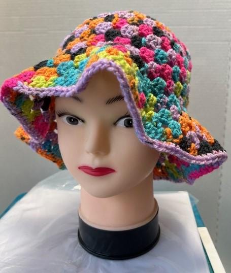 Granny Stitch Bucket Hat HANDMADE CROCHET