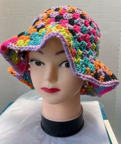 Granny Stitch Bucket Hat HANDMADE CROCHET