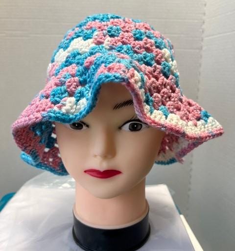 Granny Stitch Bucket Hat HANDMADE CROCHET