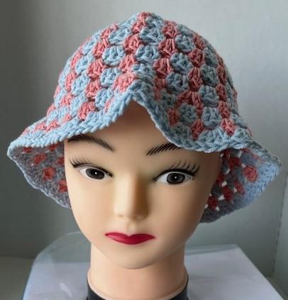 Granny Stitch Bucket Hat HANDMADE CROCHET