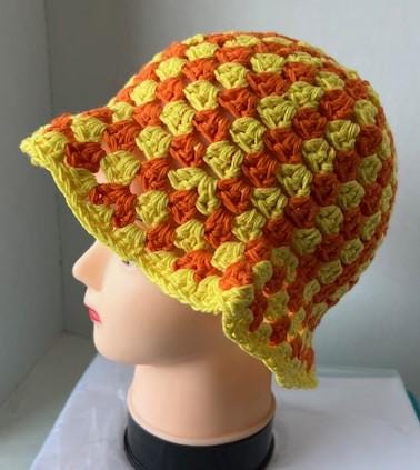 Granny Stitch Bucket Hat HANDMADE CROCHET