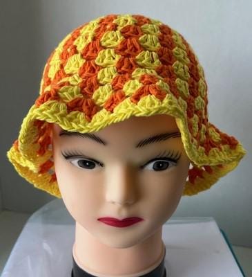 Granny Stitch Bucket Hat HANDMADE CROCHET