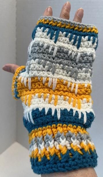 Spike Fingerless Gloves - Sized Extra Large