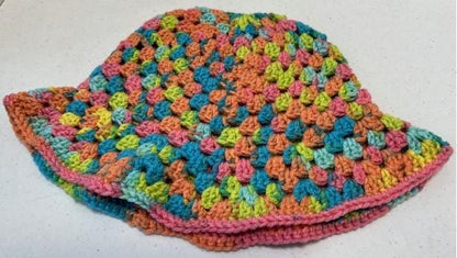 Granny Stitch Bucket Hat HANDMADE CROCHET
