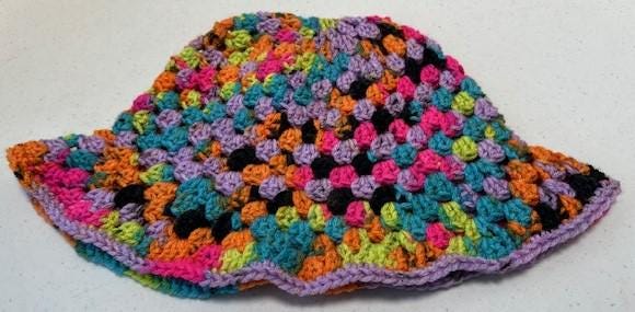Granny Stitch Bucket Hat HANDMADE CROCHET