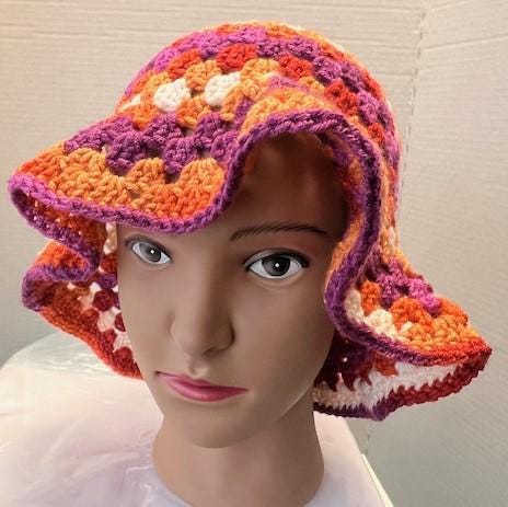 Granny Stitch Bucket Hat HANDMADE CROCHET