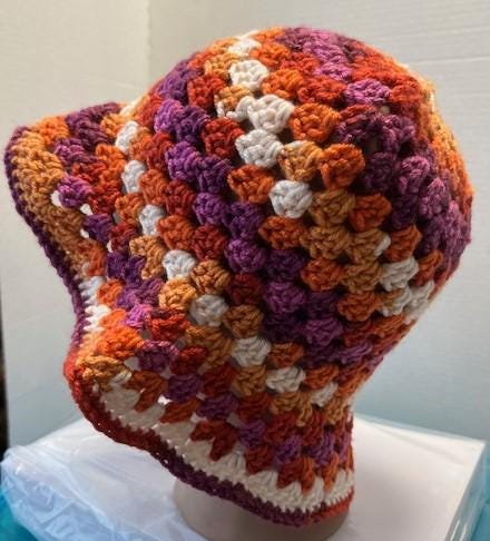 Granny Stitch Bucket Hat HANDMADE CROCHET