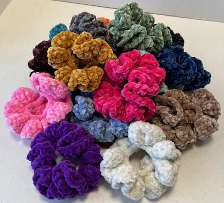 Scrunchy Sparkly Velvet - Available in 12 colors