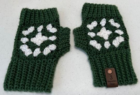 Granny Square Finger Gloves