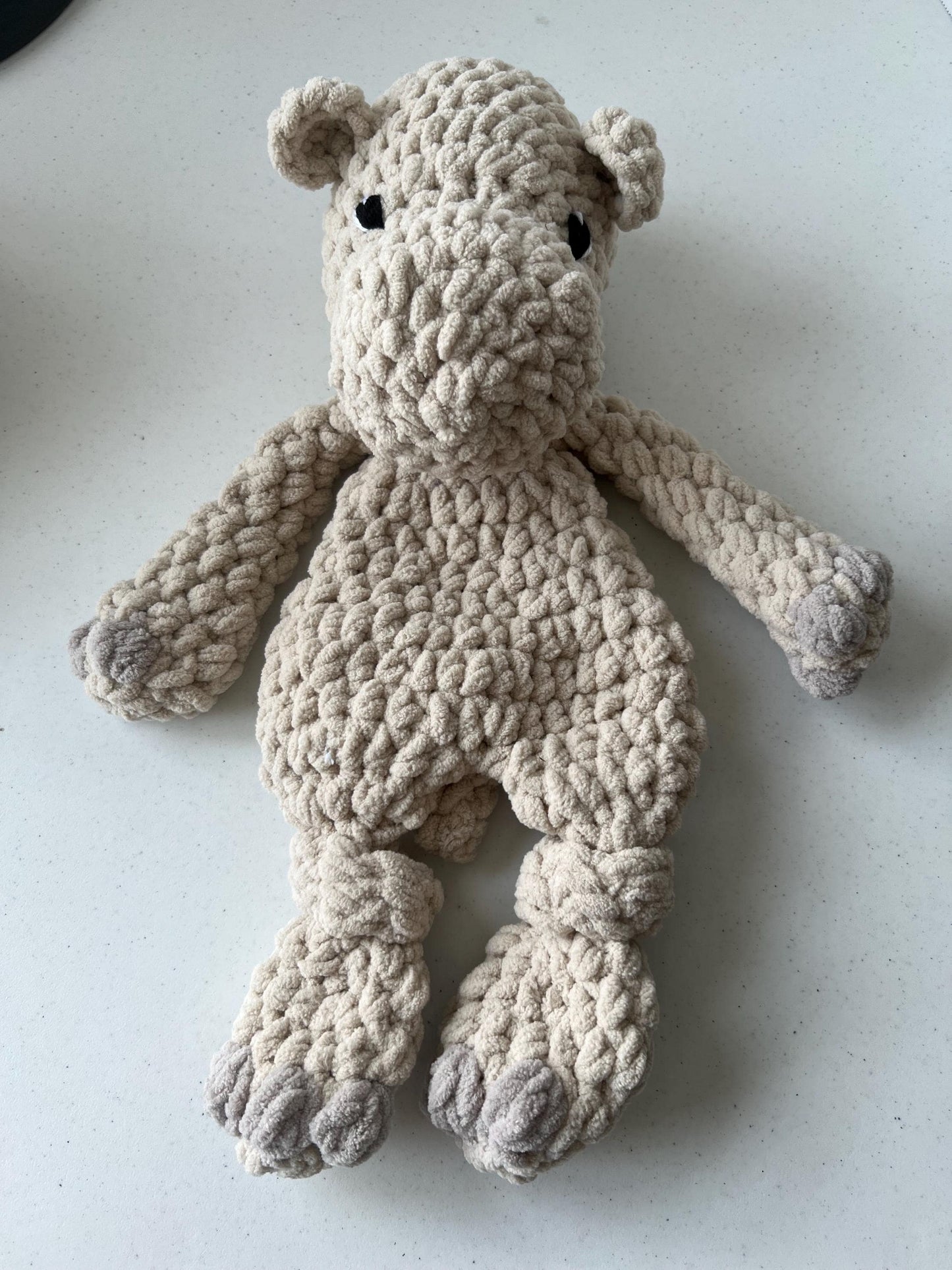 Hendrix the Hippo Lovey Large Crochet