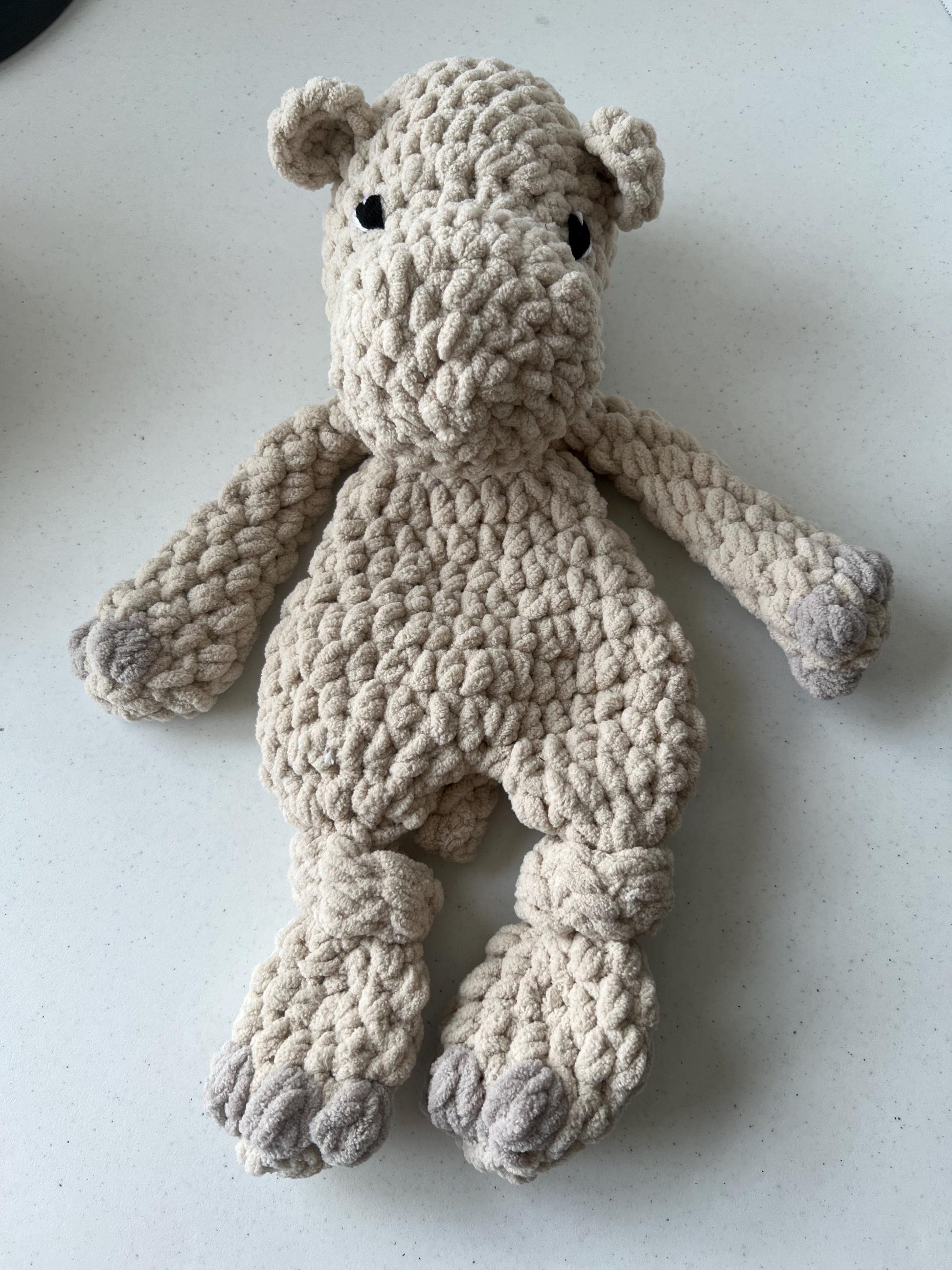 Hendrix the Hippo Lovey Large Crochet