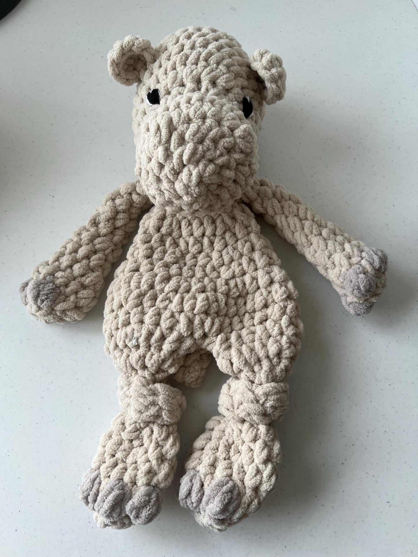 Hendrix the Hippo Lovey Large Crochet