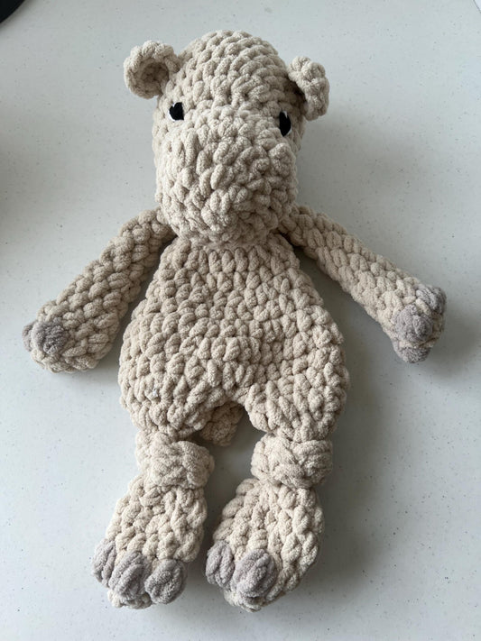 Hendrix the Hippo Lovey Large Crochet