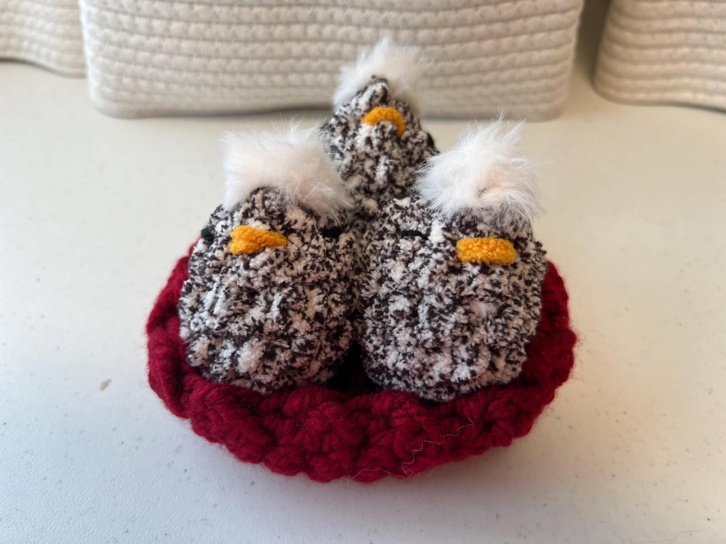 Crochet Mabel Chicken, Handcrafted Chicken Decor in 3 Sizes