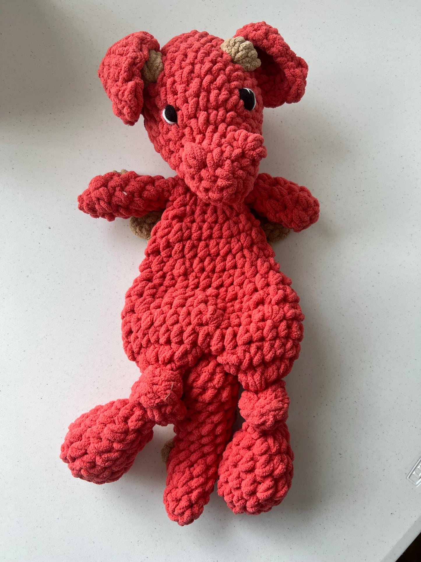 Dusty the Dragon Lovey Large Crochet