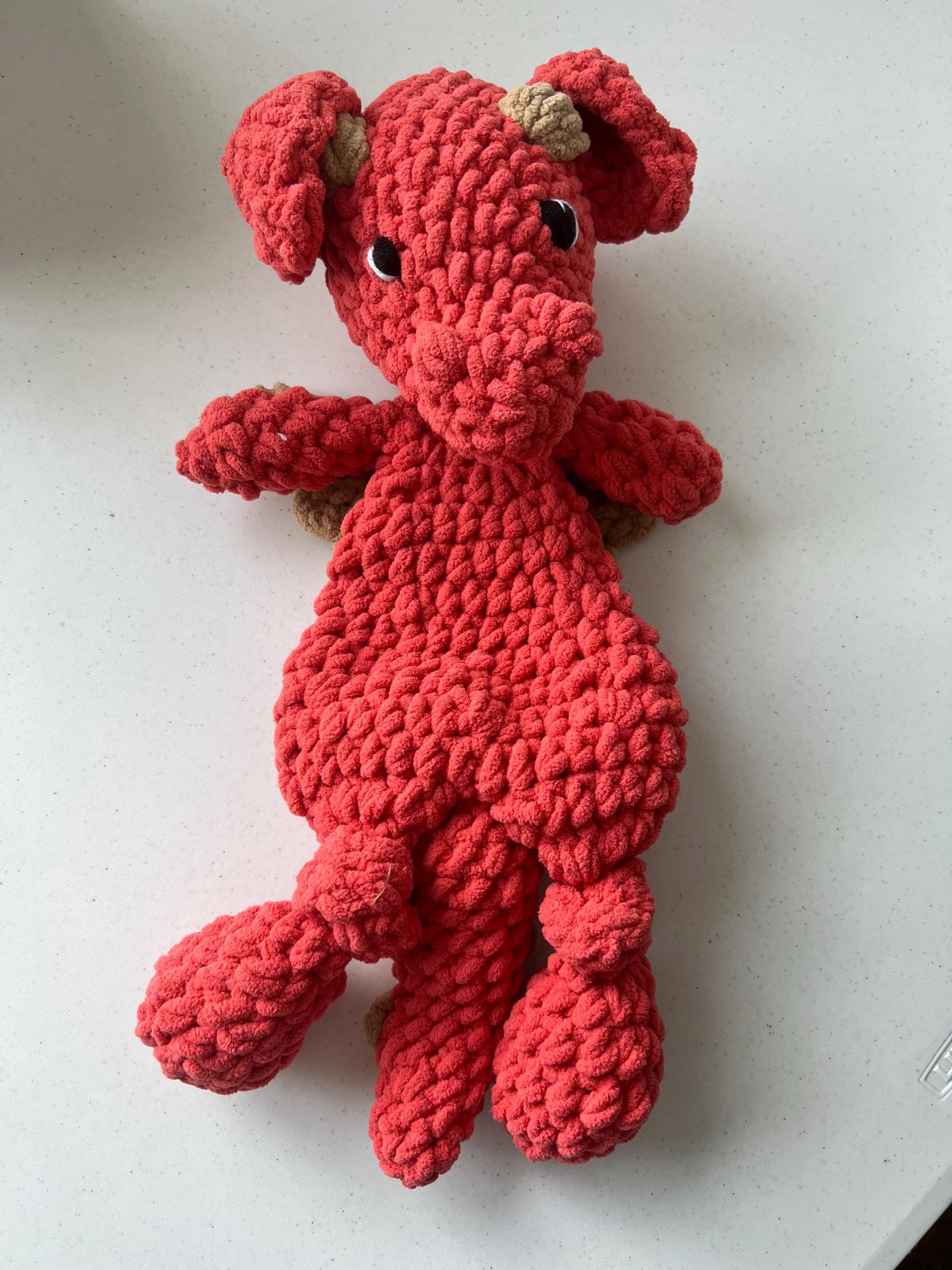 Dusty the Dragon Lovey Large Crochet