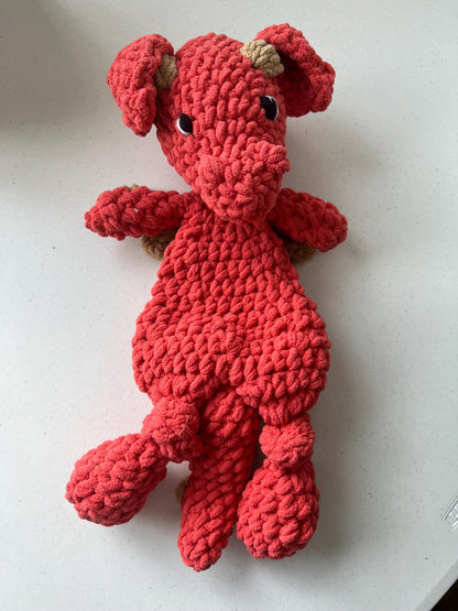 Dusty the Dragon Lovey Large Crochet