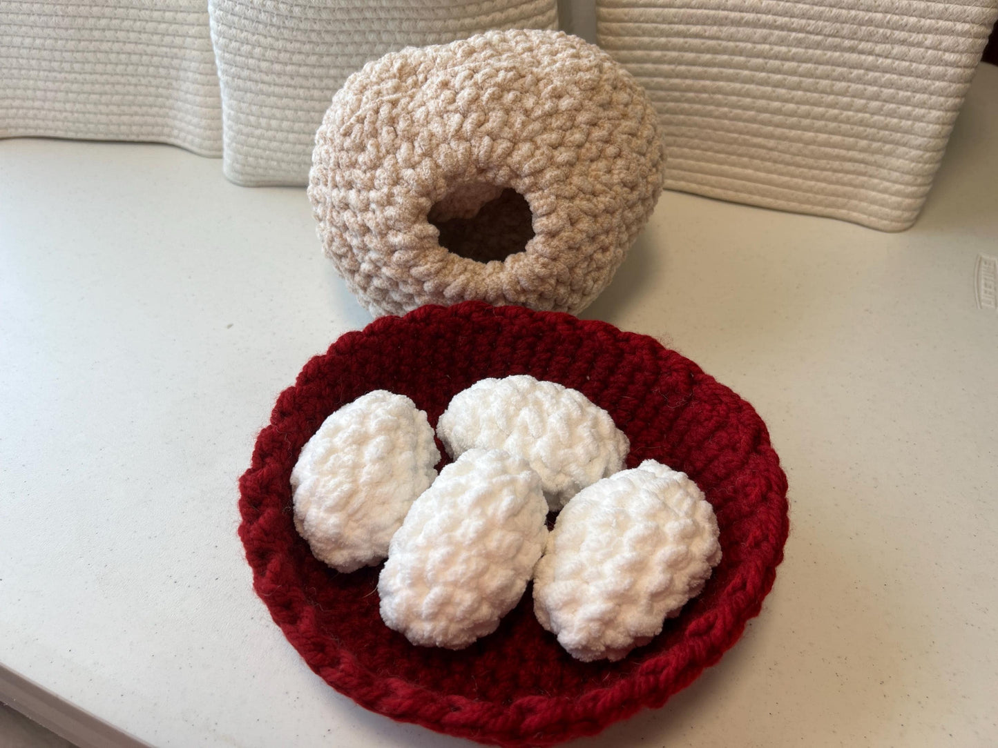 Crochet Mabel Chicken, Handcrafted Chicken Decor in 3 Sizes