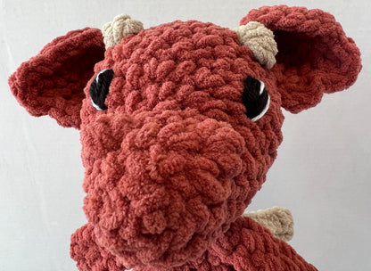 Dusty the Dragon Lovey Large Crochet