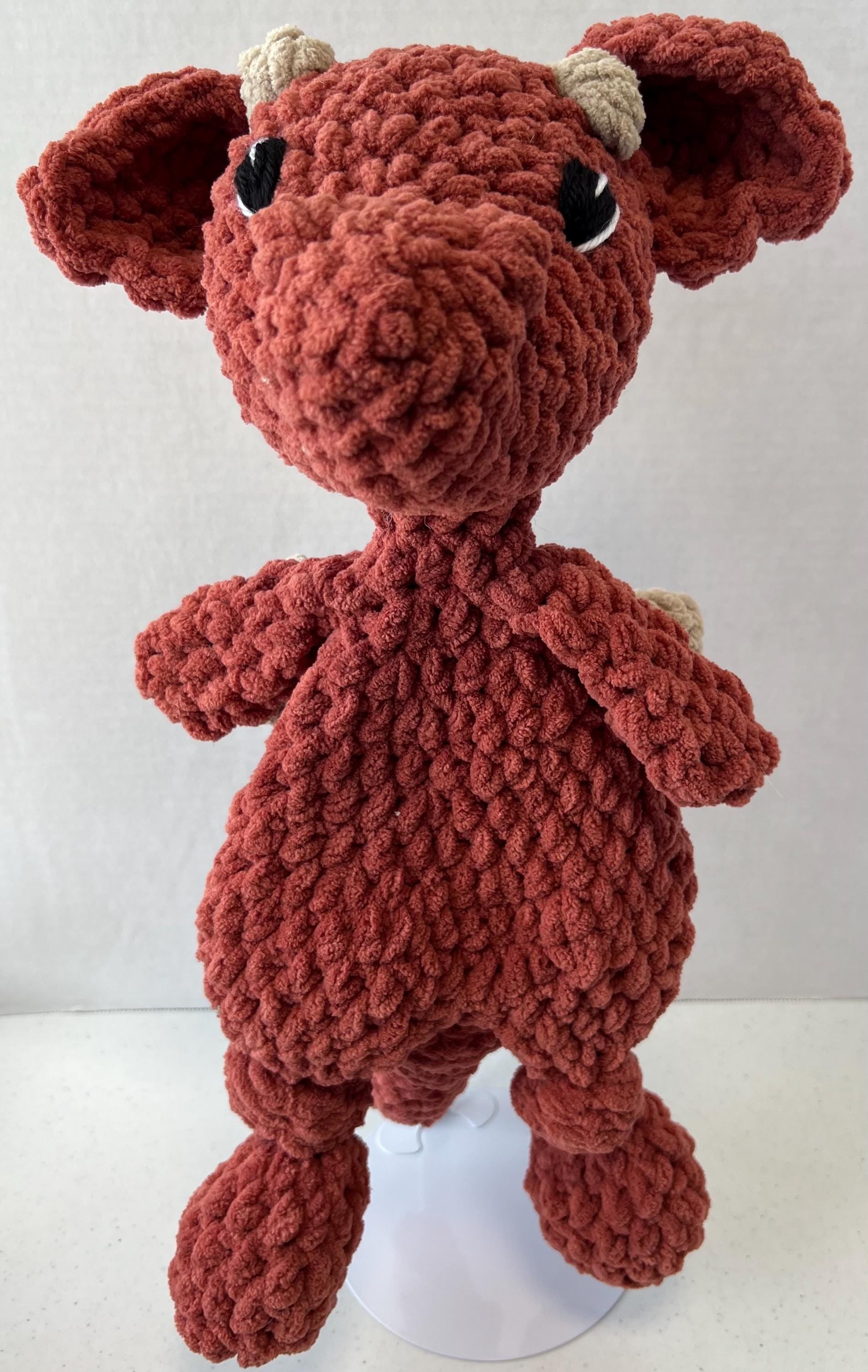 Dusty the Dragon Lovey Large Crochet