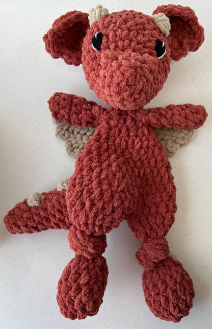 Dusty the Dragon Lovey Large Crochet