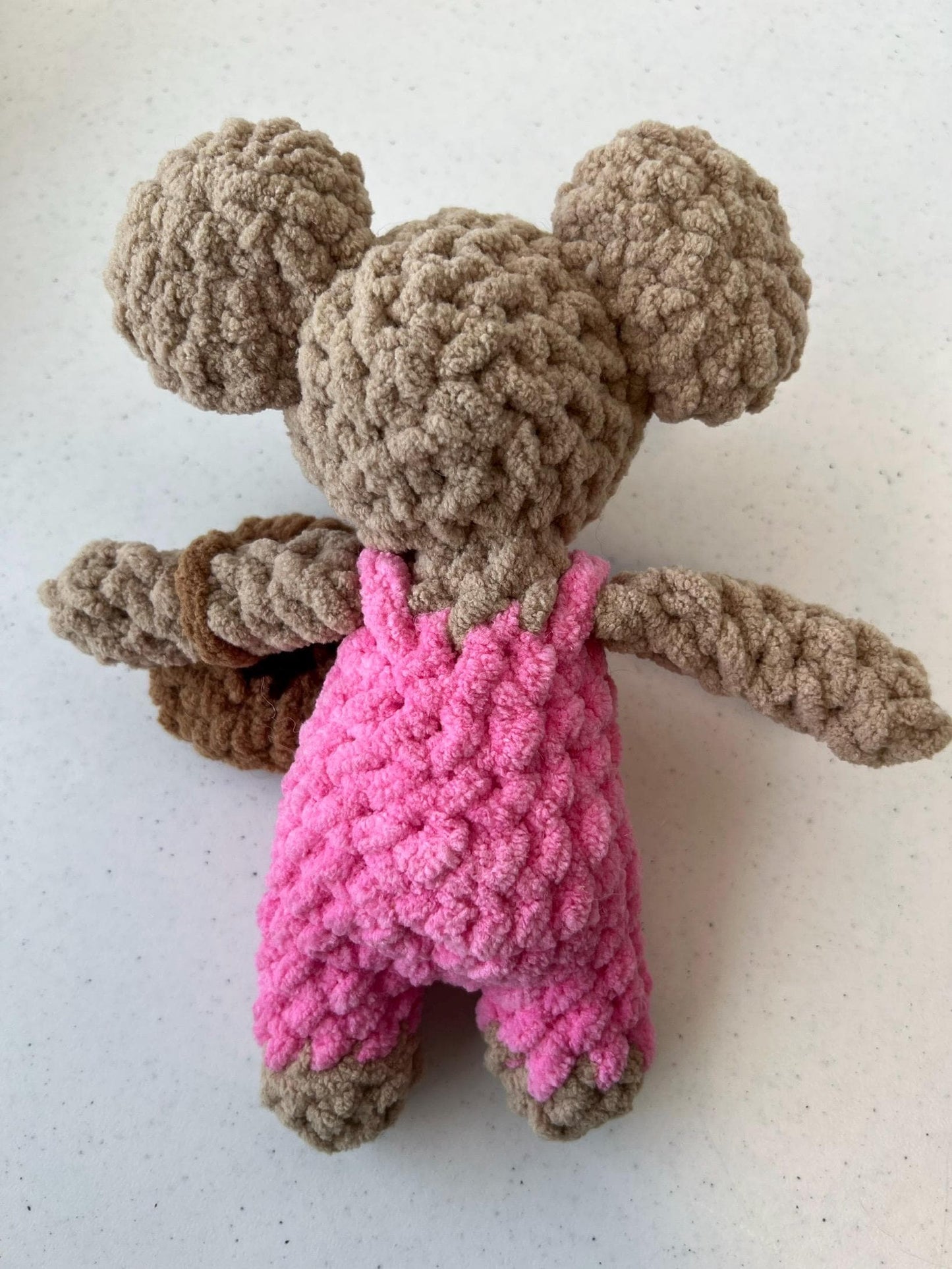 Nibbles the Country Mouse with Cookie Plushie-HANDMADE Crochet (book not included)