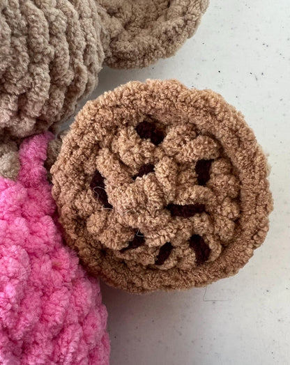 Nibbles the Country Mouse with Cookie Plushie-HANDMADE Crochet (book not included)