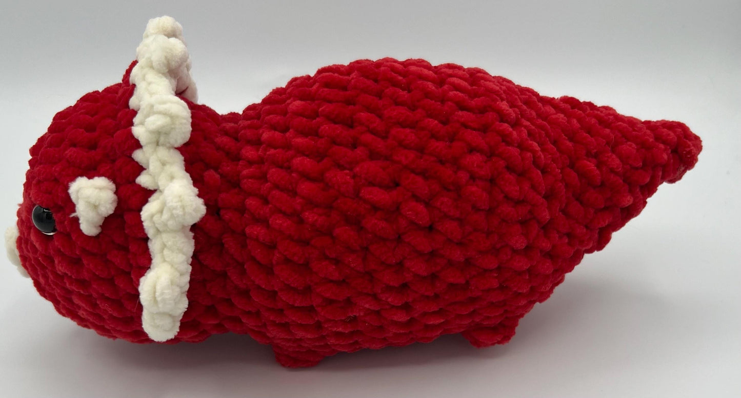 Triceratops Plushie-HANDMADE Crochet