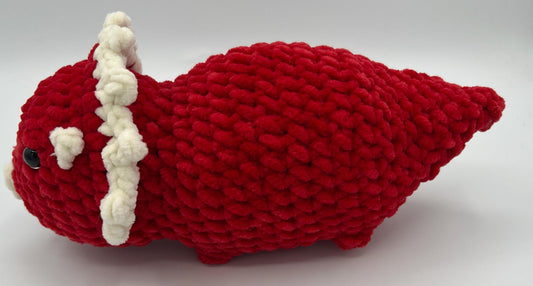 Triceratops Plushie-HANDMADE Crochet